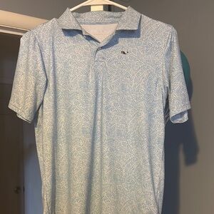 Vinyard vines Blue Patterned Polo Shirt